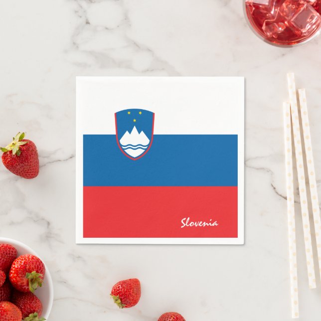 Slovenia & Slovenia Flag party fashion /sport fans Napkin (Insitu)