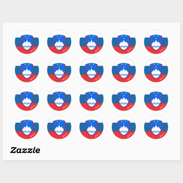 Slovenia & Slovenian flag patriots, holiday /sport Classic Round Sticker (Sheet)