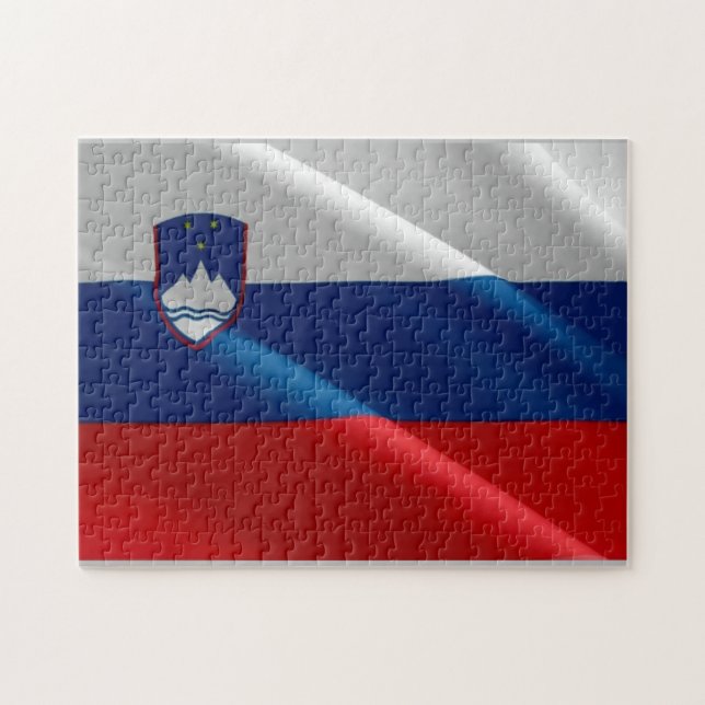 Slovenia - Slovenian Waving Flag - Jigsaw Puzzle (Horizontal)