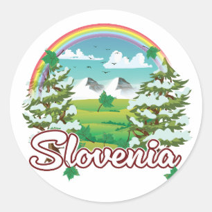 Slovenia Travel logo Classic Round Sticker