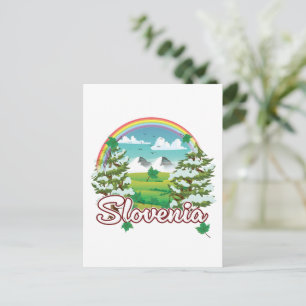 Slovenia Travel logo Invitation Postcard