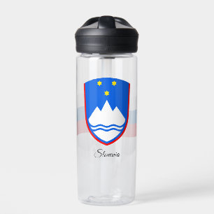 Slovenian Coat of Arms, Flag, Slovenia Water Bottle