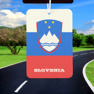 Slovenian Flag Car Air Freshener, Slovenia Freshener