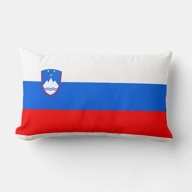 Slovenian Flag Lumbar Cushion (Front)