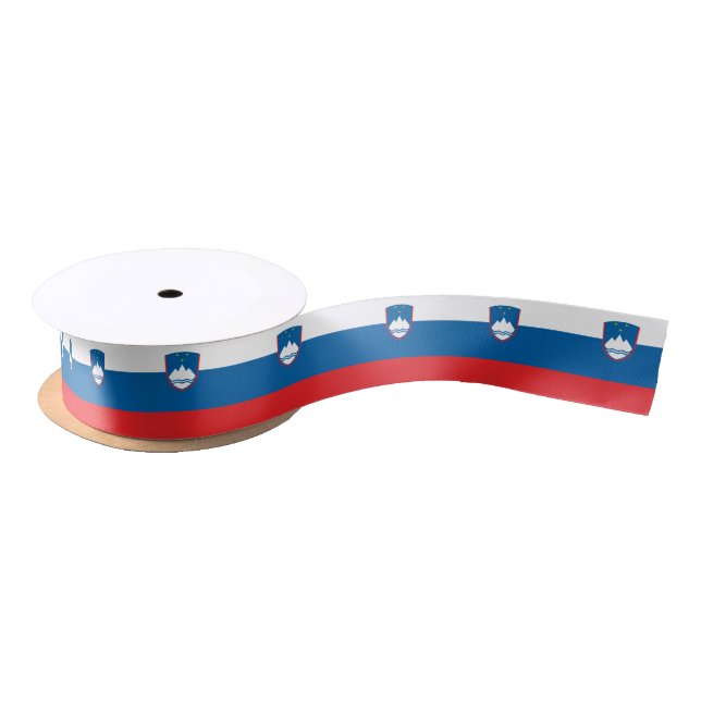 Slovenian Flag & Slovenia travel, holiday /sports Satin Ribbon (Spool)