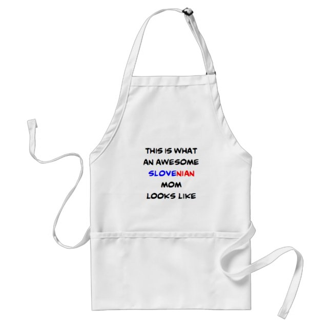 slovenian mum, awesome standard apron (Front)