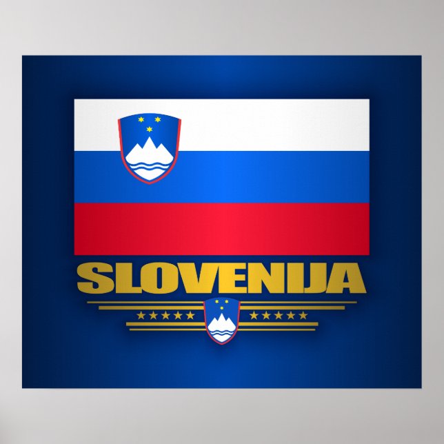 Slovenija (Slovenia) Flag Poster (Front)