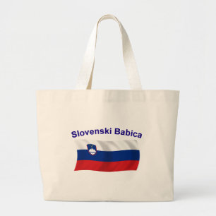 Slovenski Babica (Grandma) Large Tote Bag