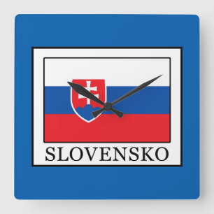 Slovensko Square Wall Clock