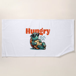 Slow and Hungry – Cool Turtle Beach Towel