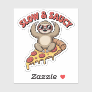 Slow and Saucy Yoga Sloth Pizza Funny