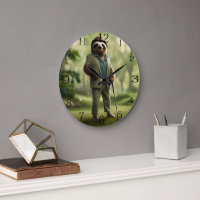 "Slow and Steady: A Sloth Is Dressed for Golf 