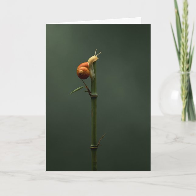 Slow and Steady Bamboo Climber Card (Front)