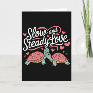 Slow And Steady Love Cute Turtle Couple Lover Vale Card