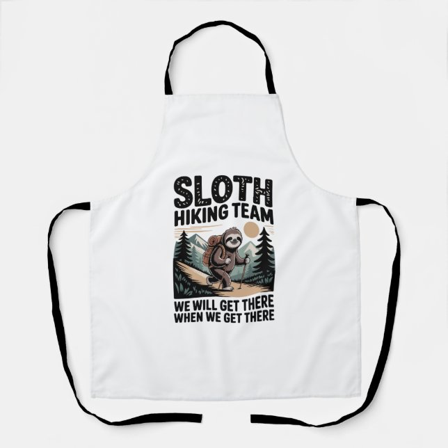 Slow and Steady Sloth Hiking Team Apron (Front)