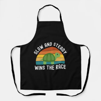 Slow And Steady Turtles Saying Apron