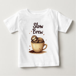 Slow Brew Coffee Sloth Baby T-Shirt