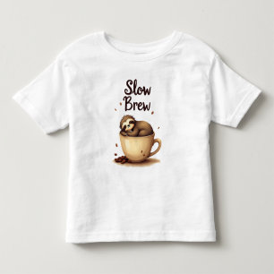 Slow Brew Coffee Sloth Toddler T-Shirt