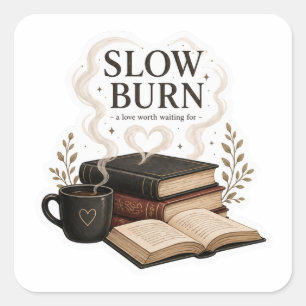 Slow Burn Bookish Trope Aesthetic Sticker
