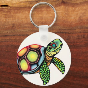 Slow But Legendary Turtle Key Ring
