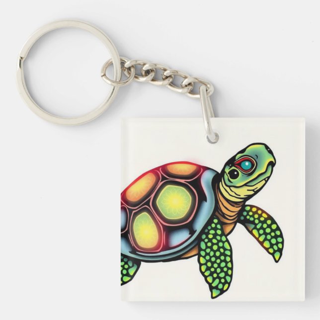 Slow But Legendary Turtle Key Ring (Front)