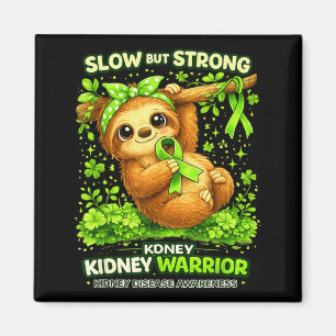 Slow but strong kidney warrior– cute sloth disease magnet