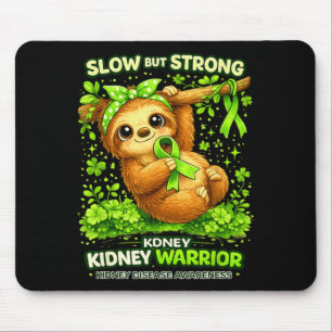Slow but strong kidney warrior– cute sloth disease mouse pad