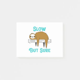 Slow but Sure Funny Sloth Post-it Notes