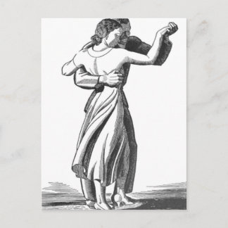Slow Dancing Couple Postcard