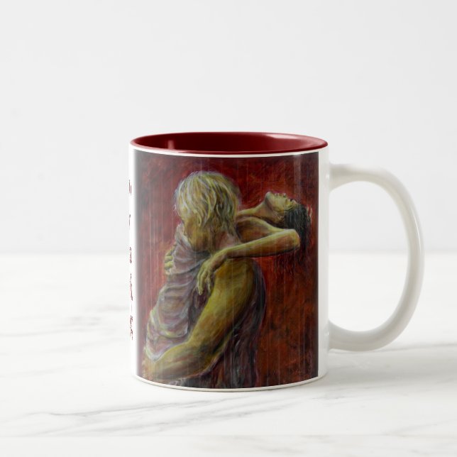 slow-dancing-red3, slow-dancing-RED2, Slow Dancing Two-Tone Coffee Mug (Right)