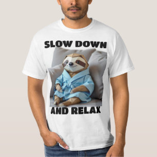 “Slow Down and Relax” Origami Sloth T-Shirt