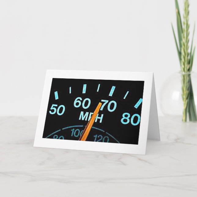 SLOW DOWN / ENJOY YOUR BIRTHDAY (FOR FAST DRIVERS) CARD (Front)