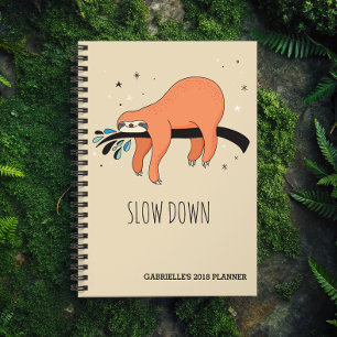 Slow Down - Funny Sloth Planner