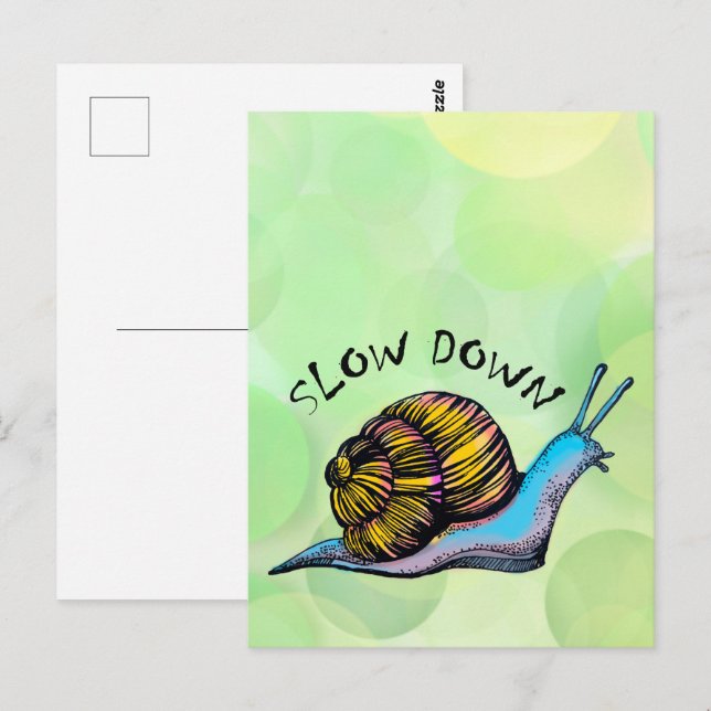 Slow down postcard (Front/Back)