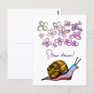 Slow down postcard