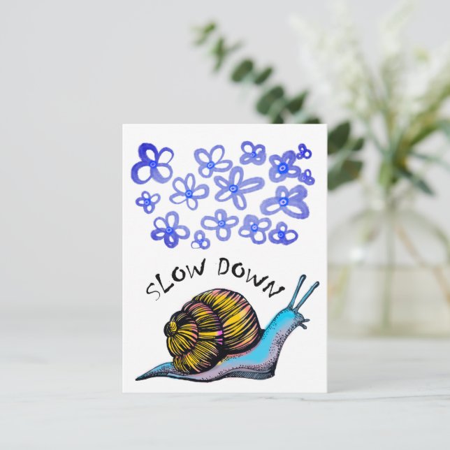 Slow down postcard (Standing Front)
