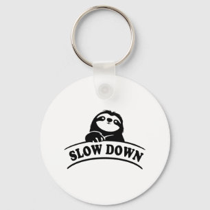 SLOW DOWN SLOTH KEY RING