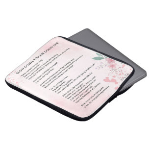 Slow Down You Are Doing Fine - Encouragement Poem Laptop Sleeve