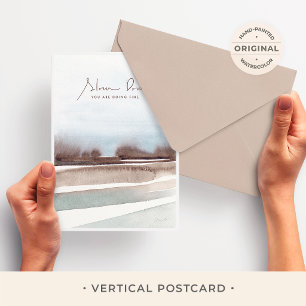 Slow Down You Are Doing Fine Watercolor Landscape Postcard