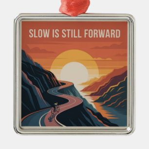 Slow Is Still Forward Metal Tree Decoration