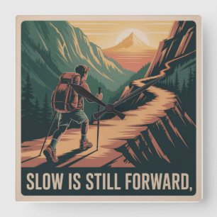 Slow Is Still Forward Square Wall Clock