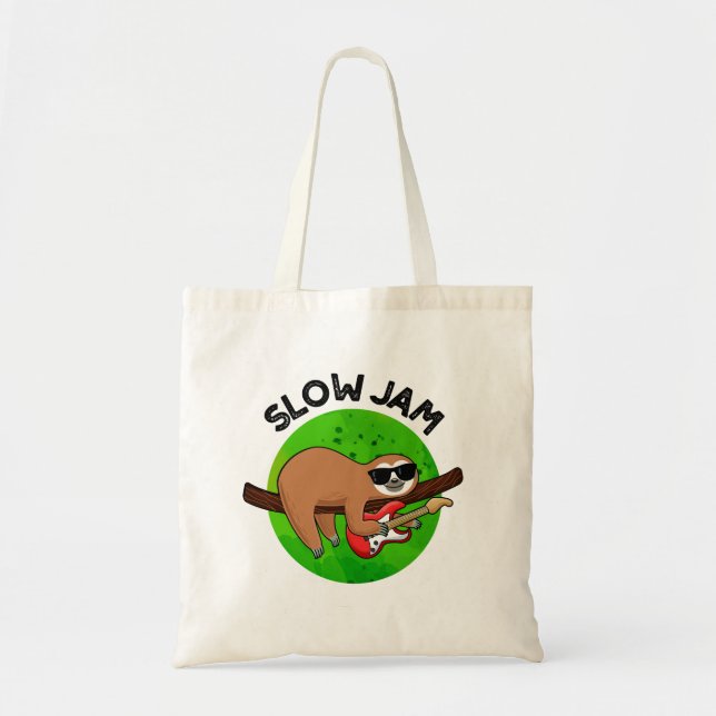 Slow Jam Funny Music Animal Pun  Tote Bag (Front)