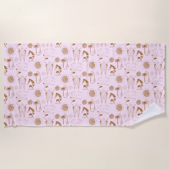 Slow Life Design Co Yoga Beach Towel (Front)