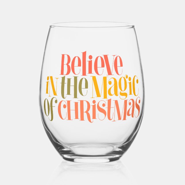 Slow Living Lifestyle Design Stemless Wine Glass (Front)