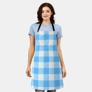 Slow-Living Summer Sky Check Apron