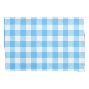 Slow-Living Summer Sky Check Pillowcase