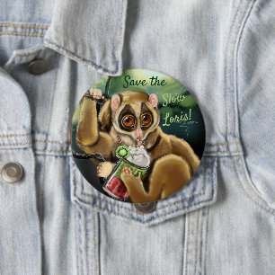 Slow Loris Smoothie 10 Cm Round Badge