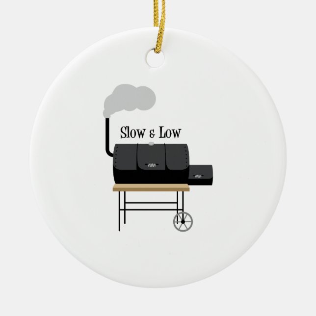 Slow & Low Ceramic Tree Decoration (Front)