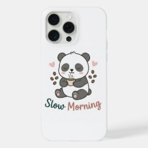 Slow Morning Panda Phone Case Cute Kawaii Cover