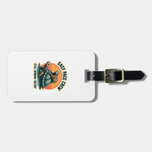 Slow Pace Squad Vintage Animal Runner Shirt 2 Luggage Tag